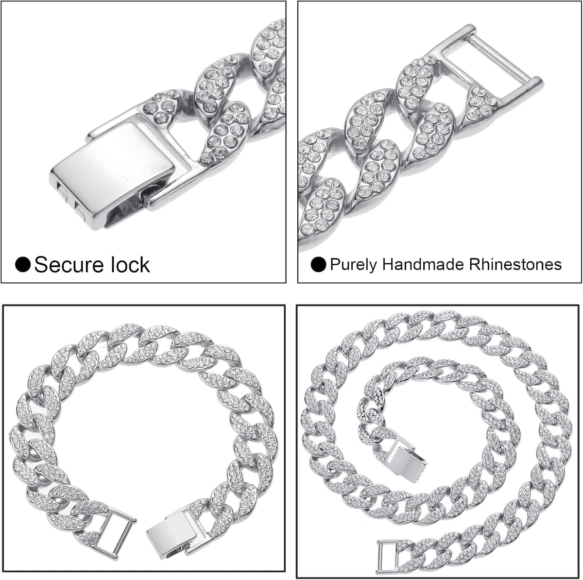 Big Starz Miami Cuban Chain & Bracelet Set — Iced