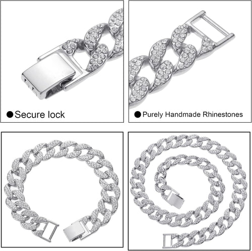 Big Starz Miami Cuban Chain & Bracelet Set — Iced
