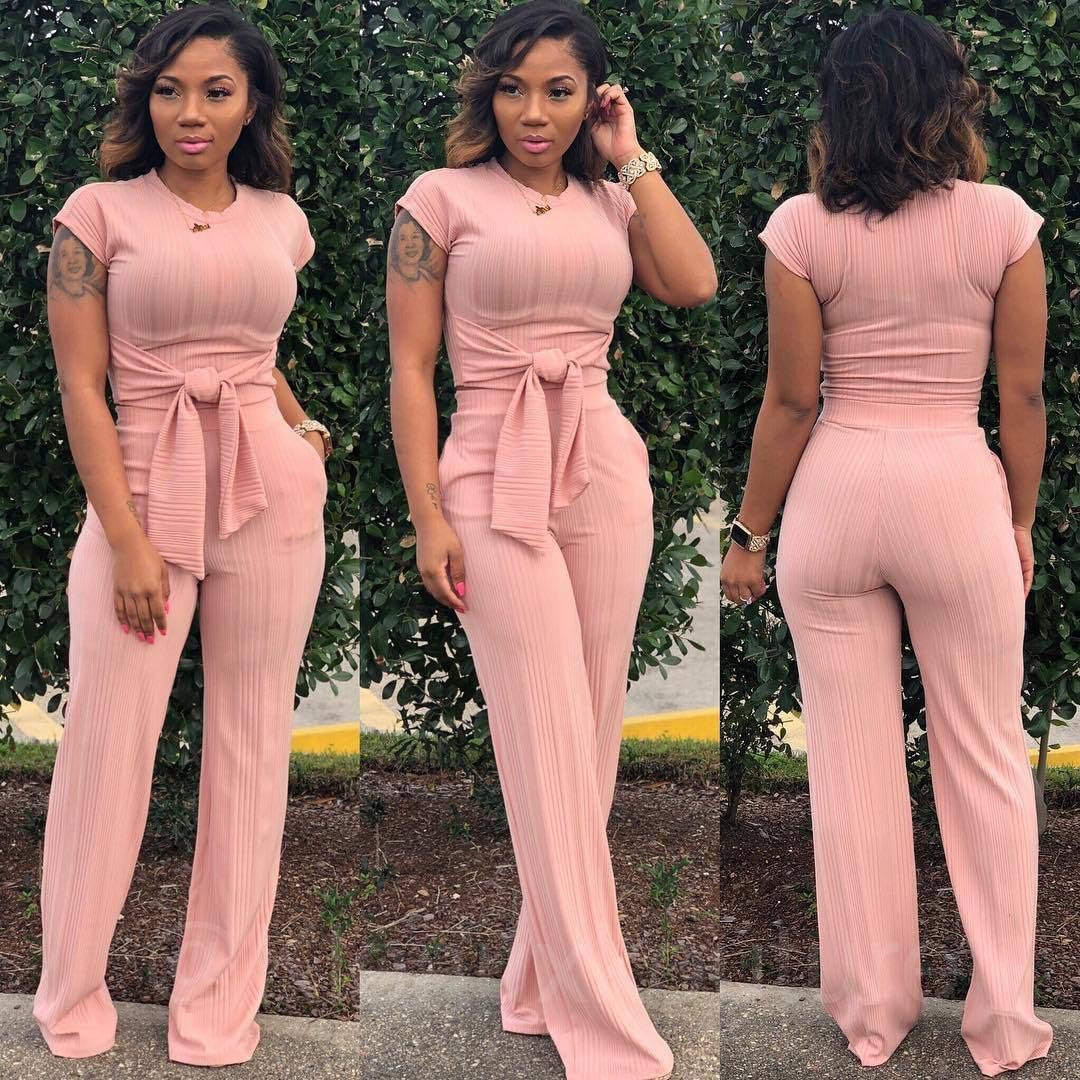 Big Starz Tie-Front Crop & Pant Tracksuit Set