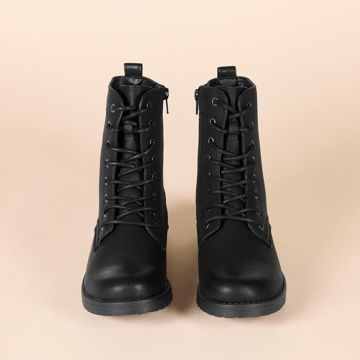 Boot Season Lace-Up Combat Boots with Lug Sole — Women's