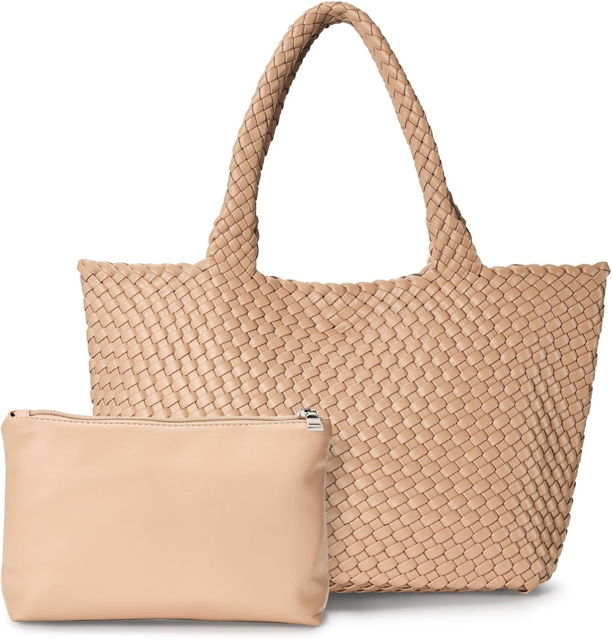 Boulevard Woven Vegan Leather Tote