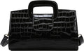 Blackout Croc Flap Tote
