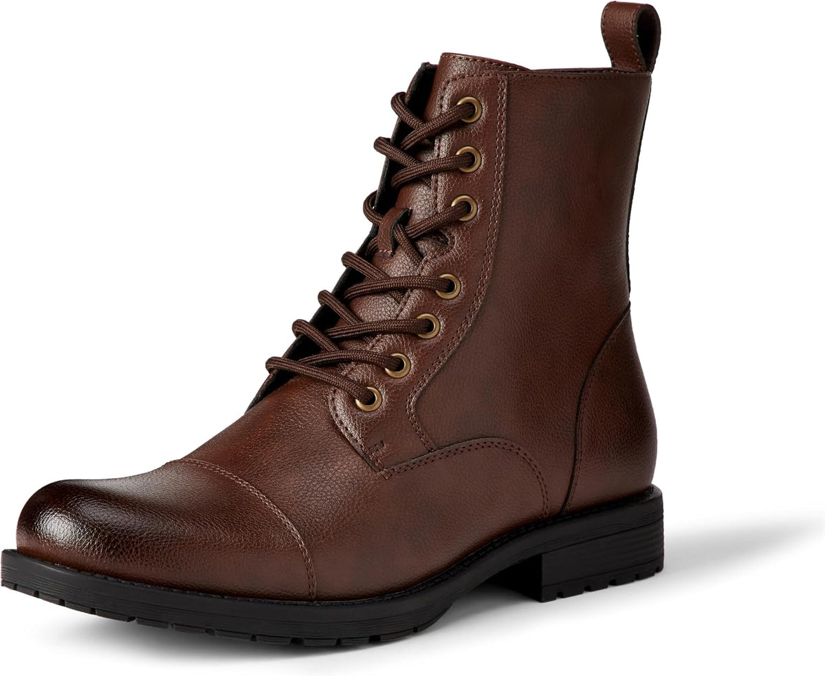 Court Ready Cap Toe Lace Up Combat Boots — Men's