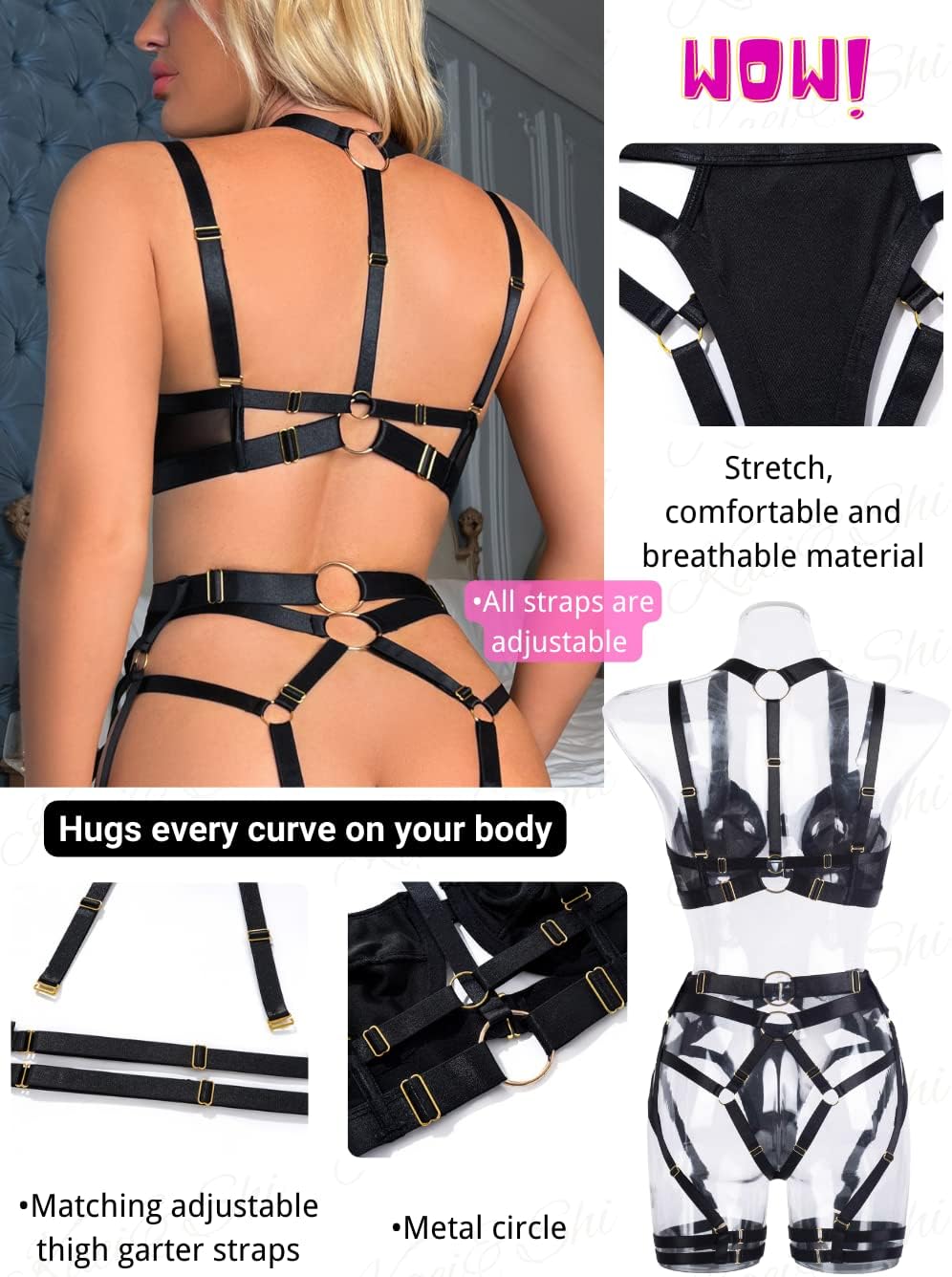 Slow Burn Strappy Harness All Adjustable Underwire Racerback — Women's