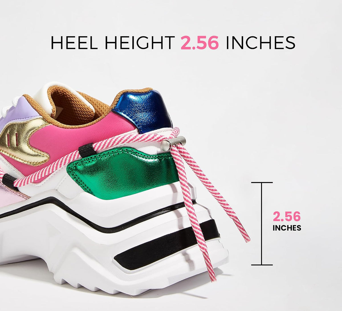 Runway Platform Colorful Sneakers Retro Colorblock Stylish — Women's