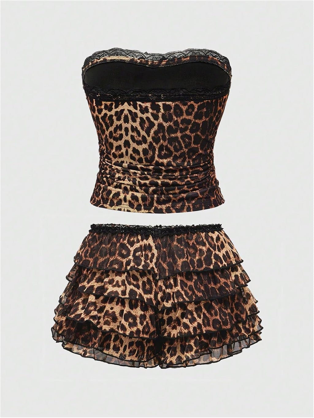 Encore Y2k Cheetah Set Lace Leopard Tube — Women's