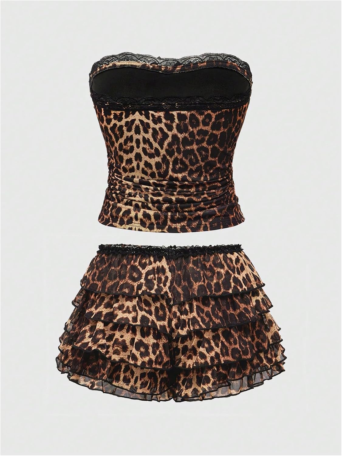 Encore Y2k Cheetah Set Lace Leopard Tube — Women's