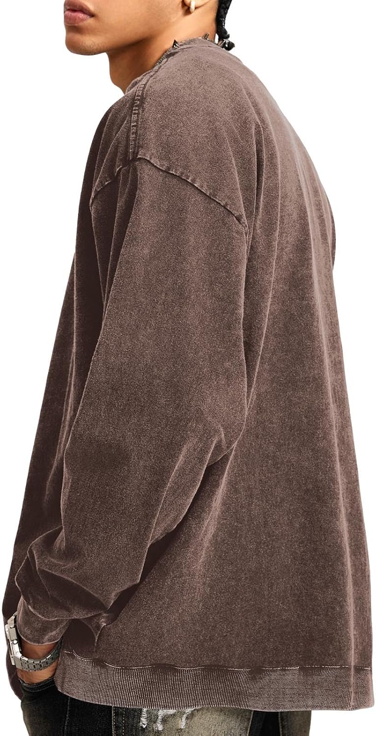 Stone Wash Oversized Hoodie Men Vintage Cotton Casual
