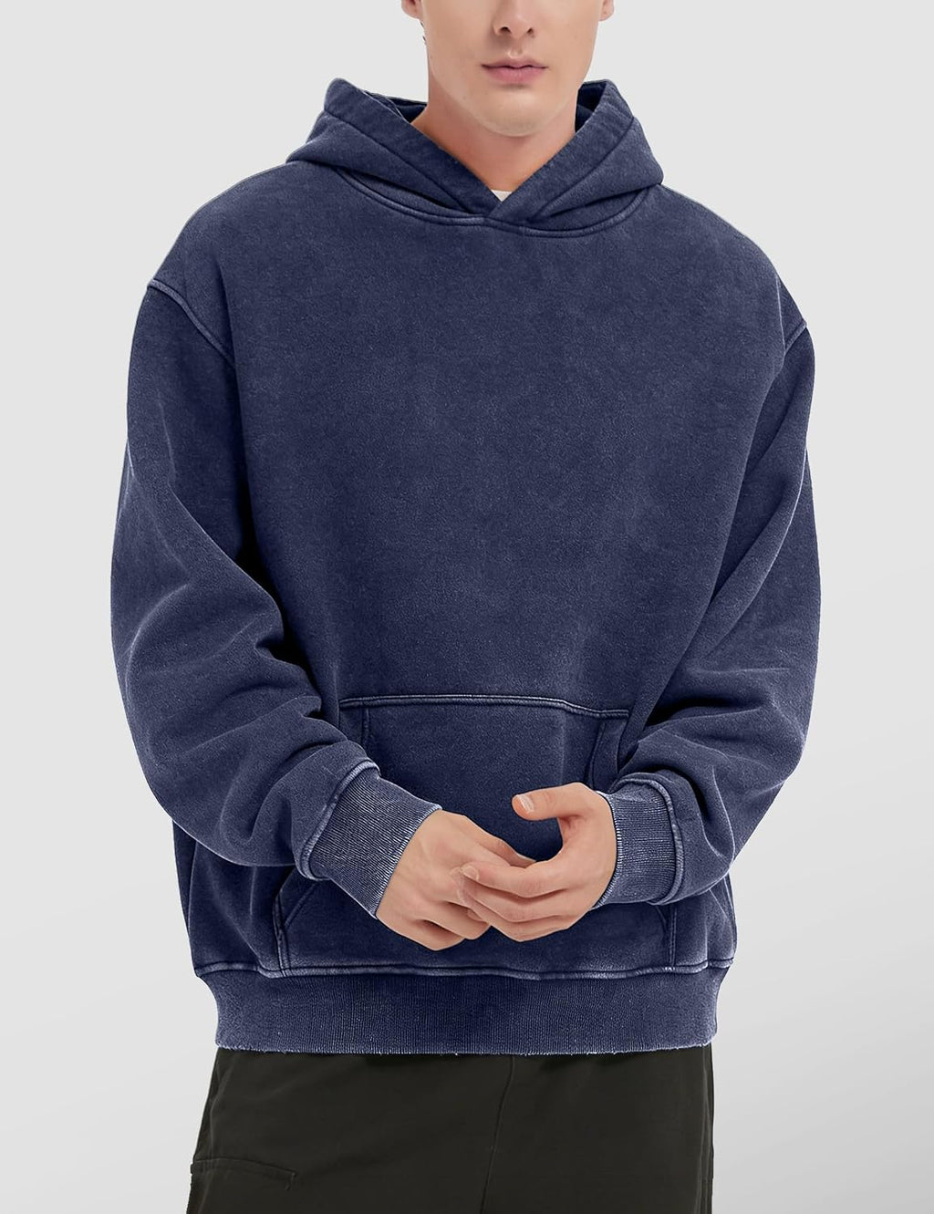 Vintage Wash Mens Hoodies Oversized Unisex Acid Wash