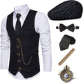 Fright Night 1920s Costume Gatsby Gangster Vest Vintage — Men's