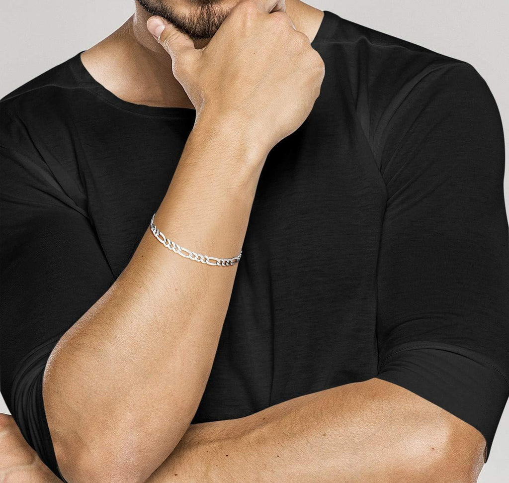 Big Starz Italian Figaro Chain Bracelet — 925 Sterling Silver