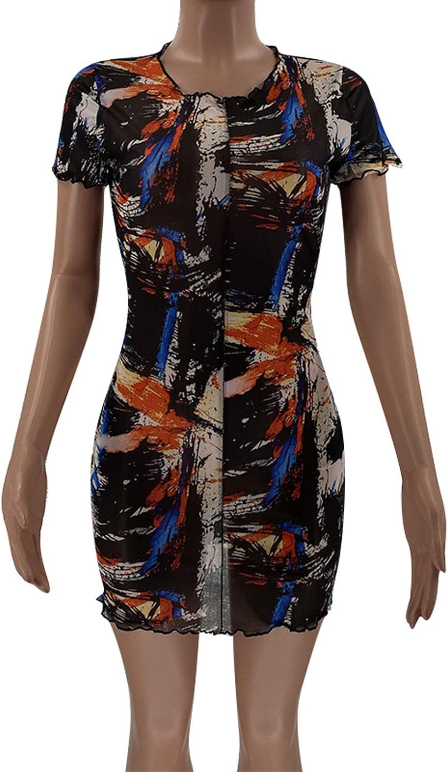 Sheer Mesh Bodycon Midi Dress