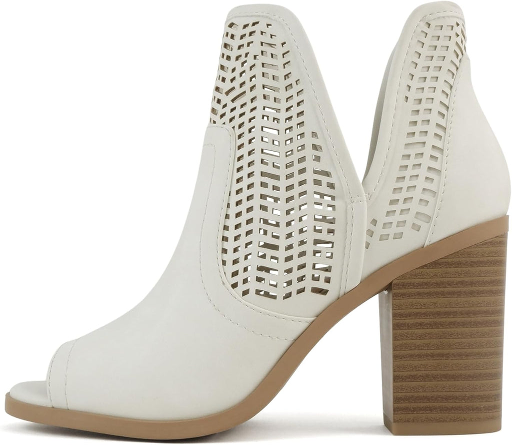Cut Out Peep Toe Booties