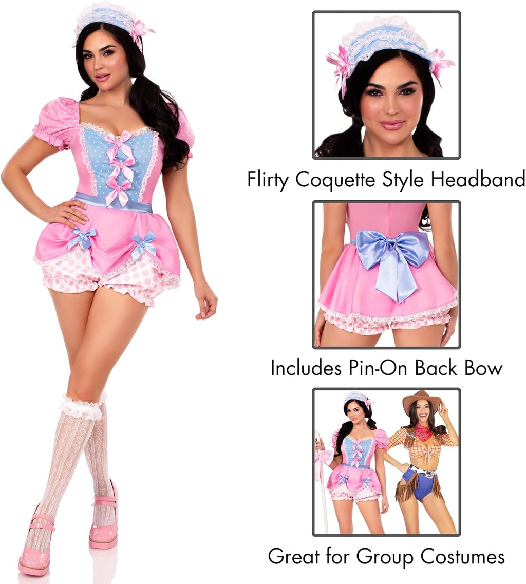Vamp Bo Peep Sweetie Costume Includes Dotted — Women's