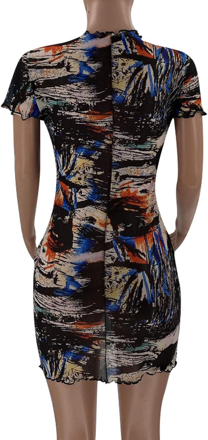 Sheer Mesh Bodycon Midi Dress