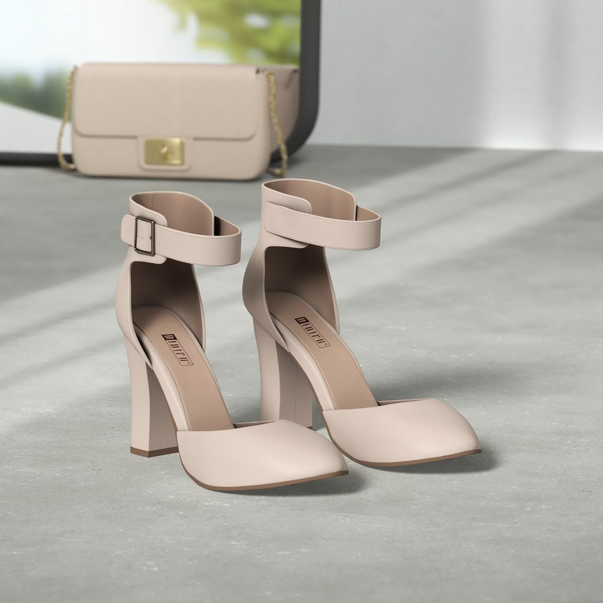 Step Out High Block Heels Pumps Pointed Closed — Women's
