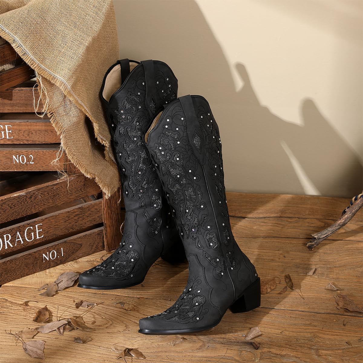 Boulevard Knee-High Boots — Chunky