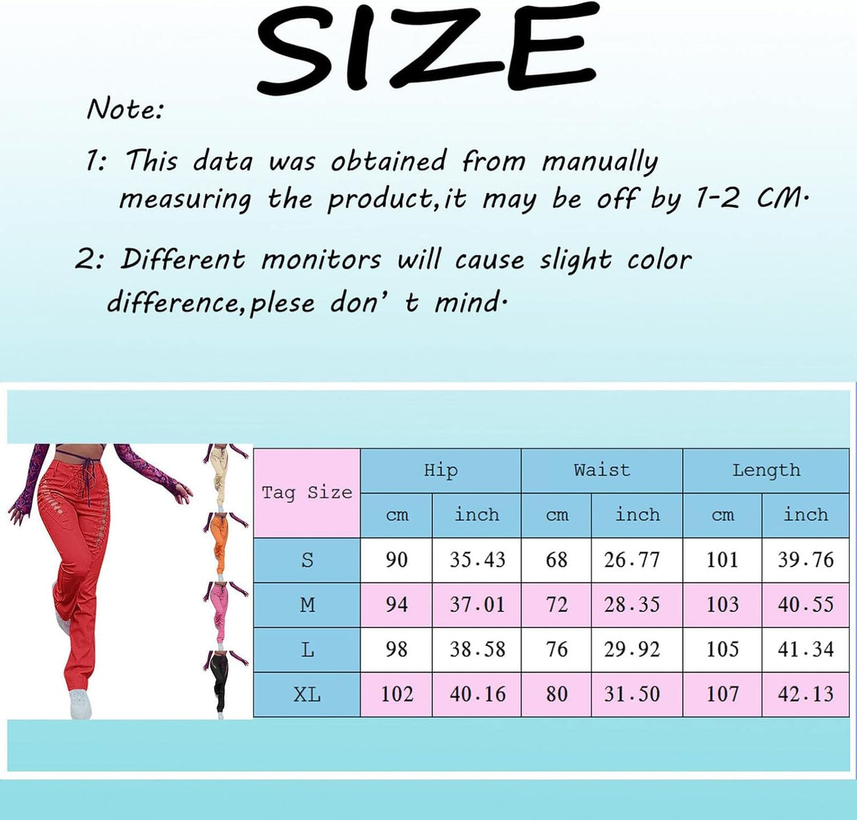 Big Starz Faux Leather Lace-Up Pants (Women's) alternate view