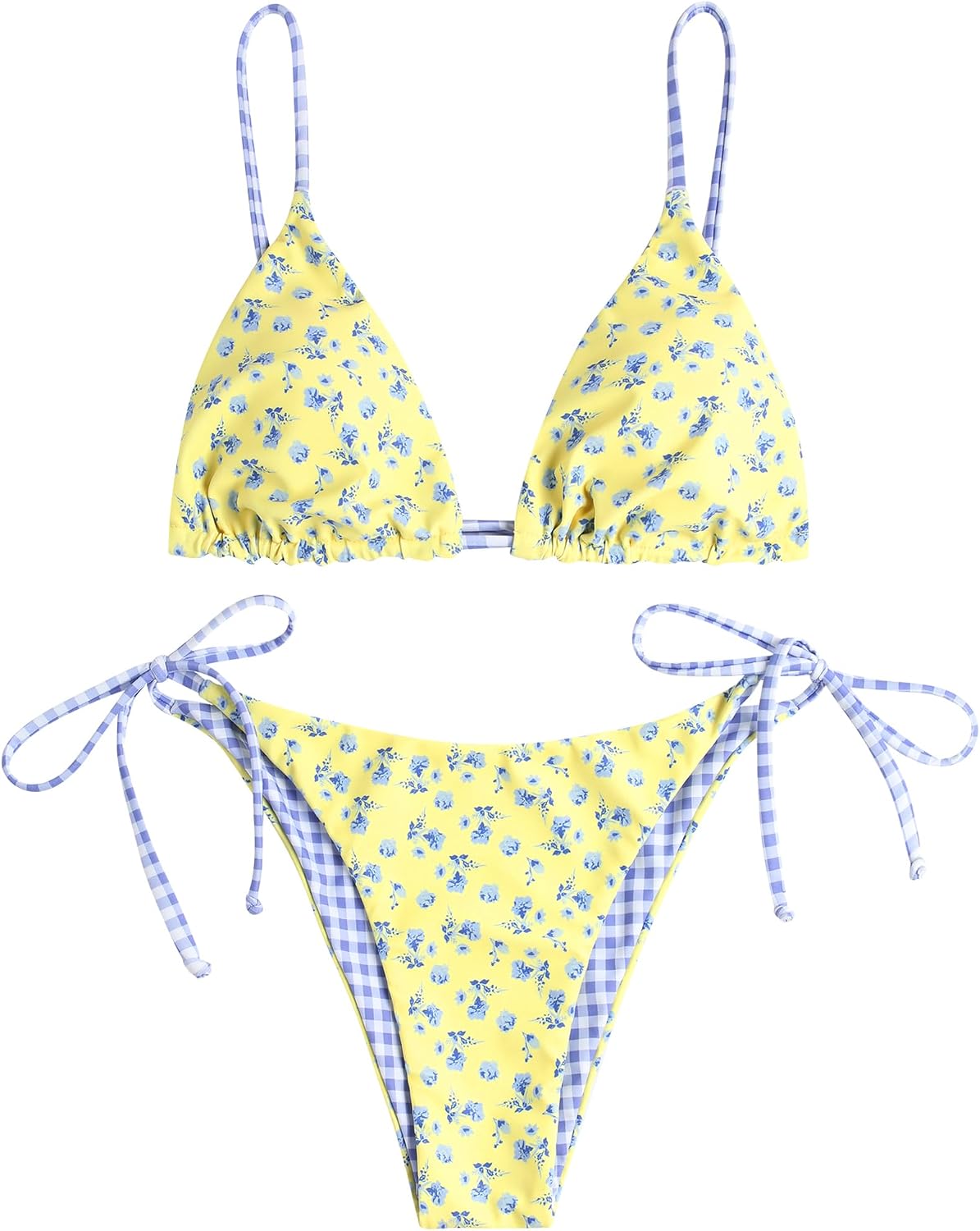 Tulum Triangle Bikini Floral String Bikini — Women's