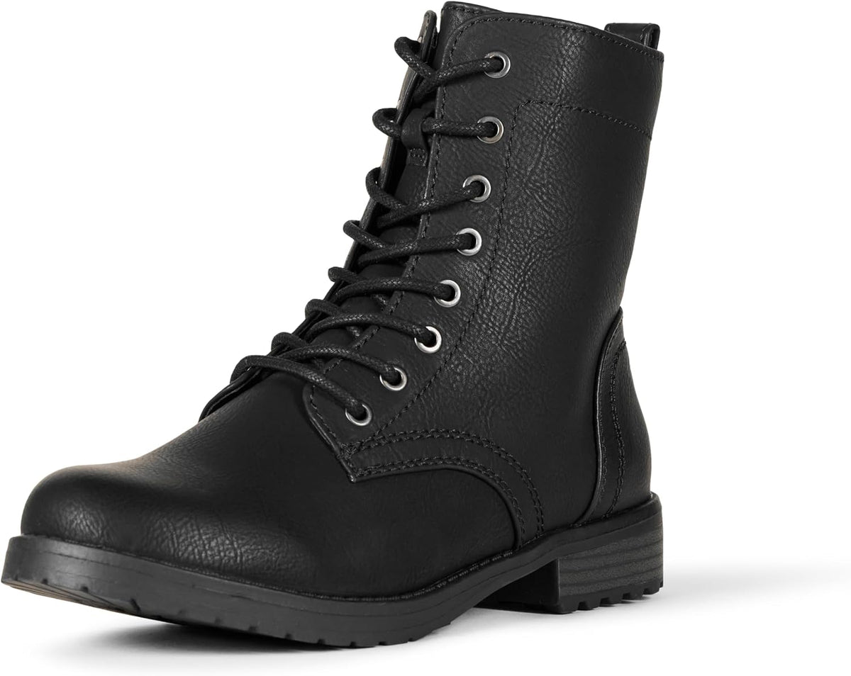 Boot Season Lace-Up Combat Boots with Lug Sole — Women's