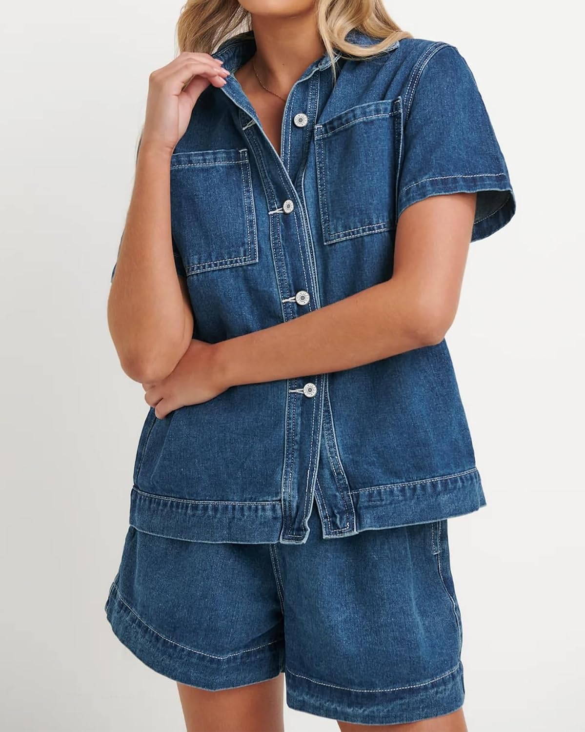 Cookout Denim Short Set