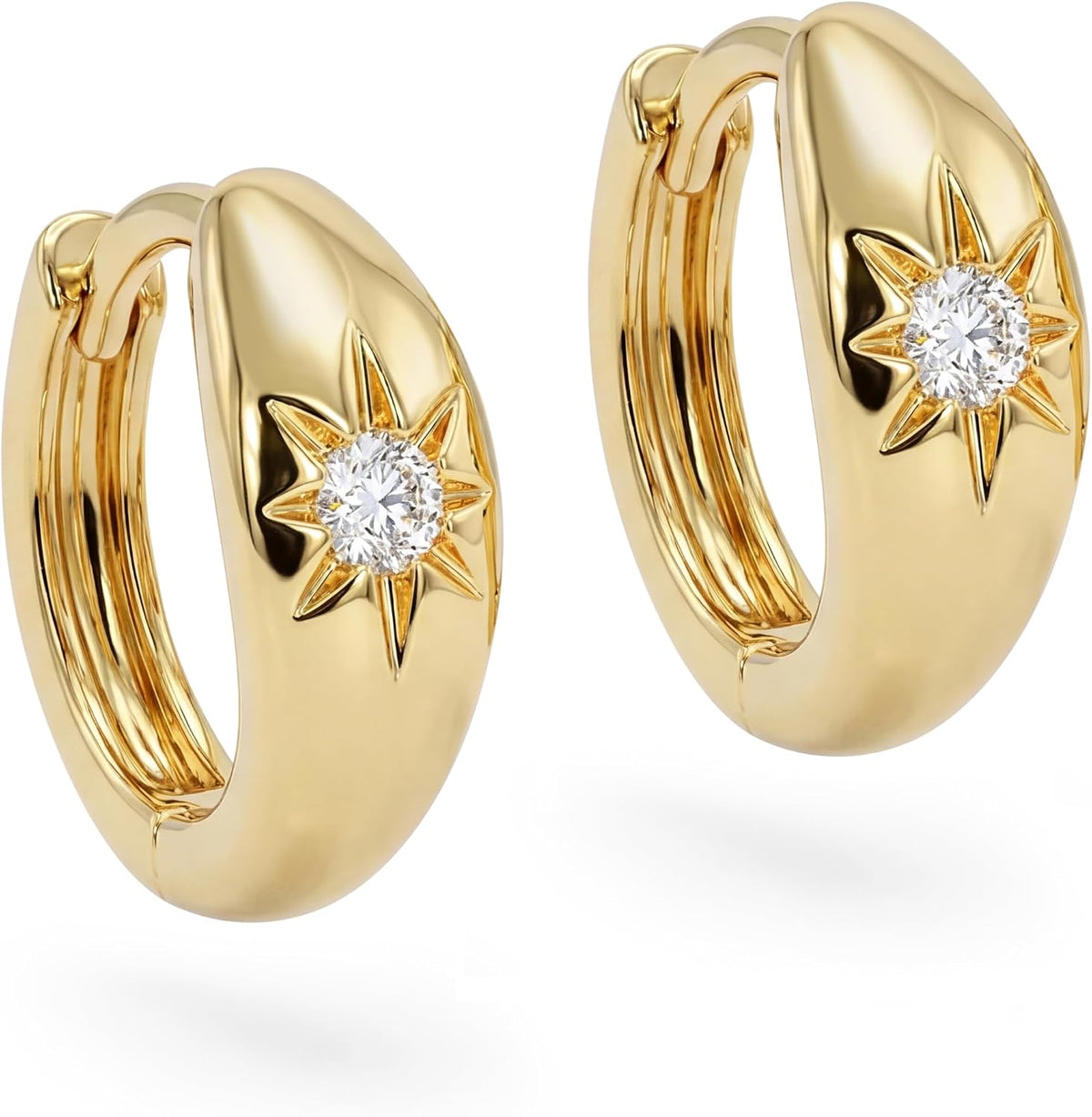 Clarity 18K Gold-Plated Hoop Earrings — Chunky