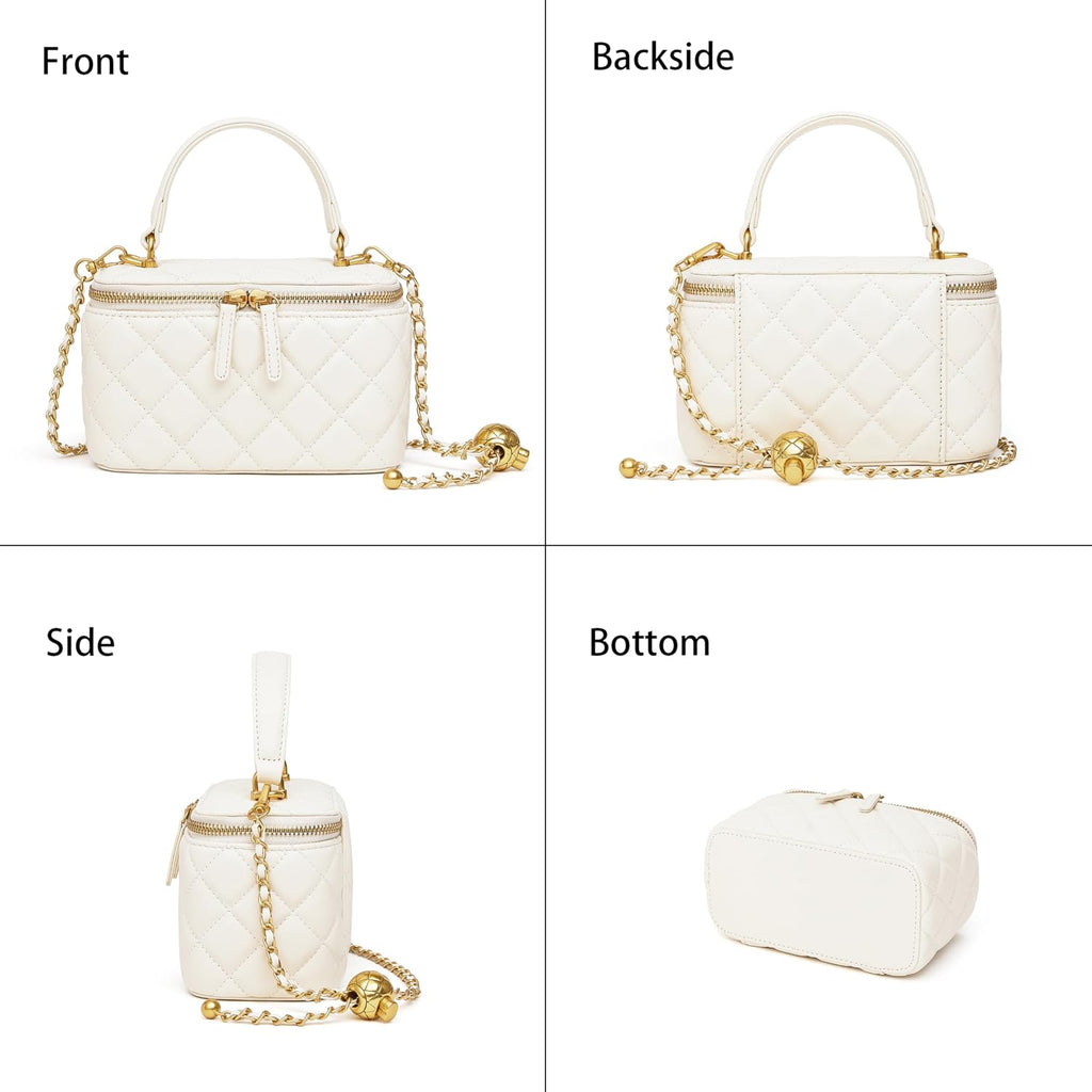 Boss Move Small Quilted Box Crossbody Purse Lambskin — Women's