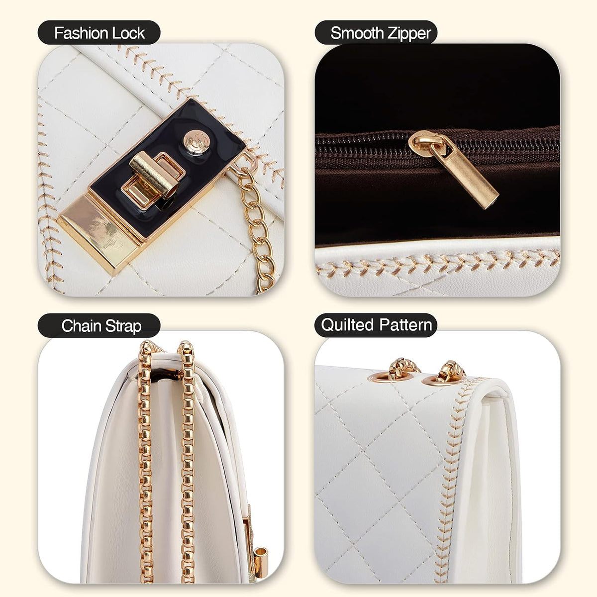 Top Tier Rhombic Quilted Crossbody Bag - Flap — Women's