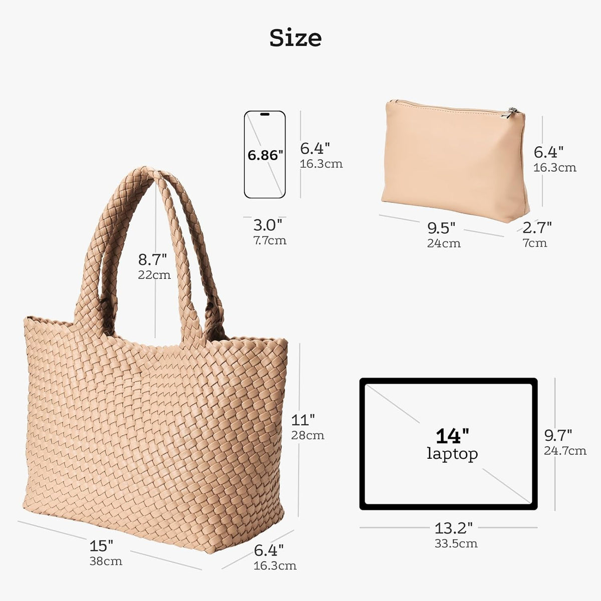 Boulevard Woven Vegan Leather Tote