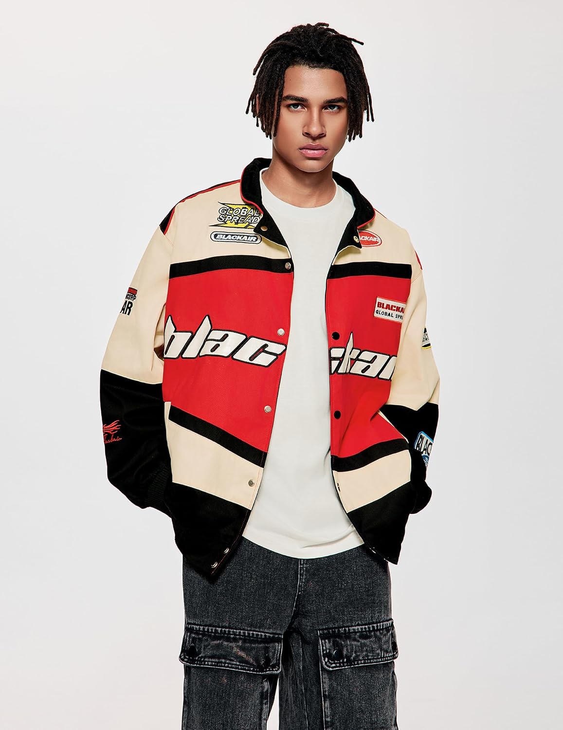 Downtown Varsity Baseball Jacket Bomber Cotton Vintage — Men's