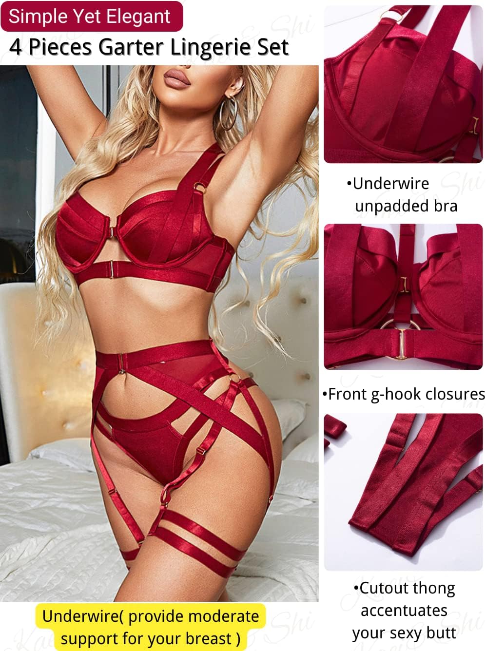 Slow Burn Strappy Harness All Adjustable Underwire Racerback — Women's