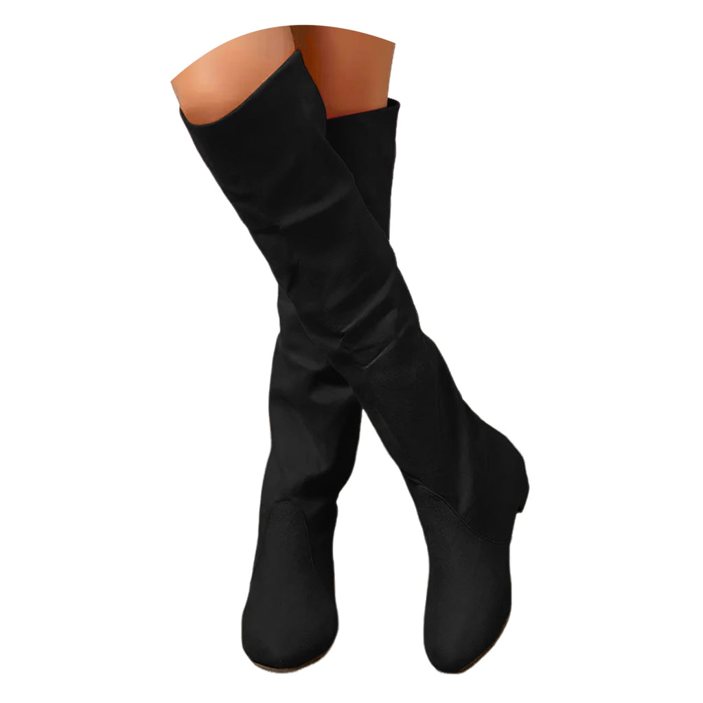 Heel Game Over The Knee Boots Low Heel — Women's