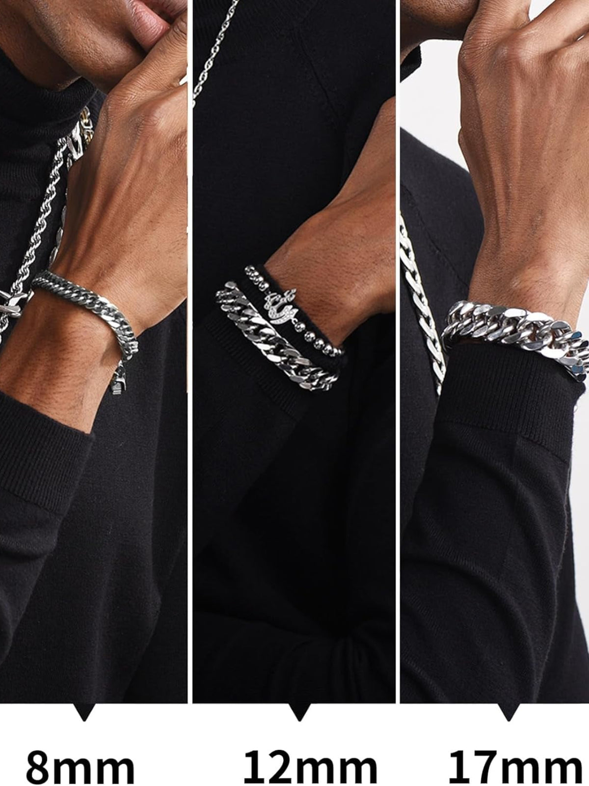 Big Starz Chunky Cuban Link Bracelet — Silver alternate view