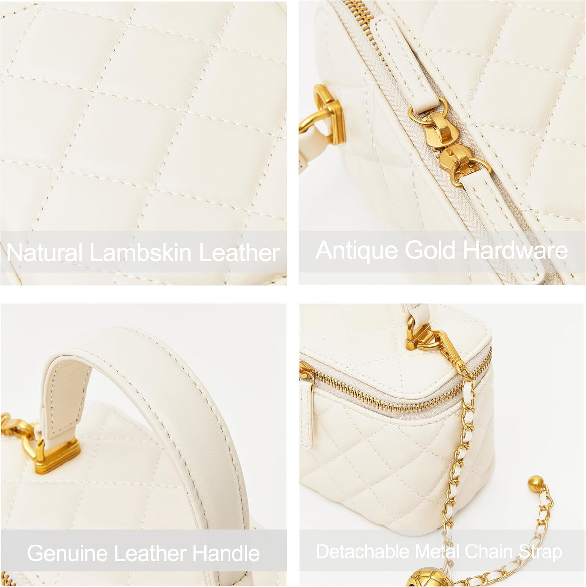 Boss Move Small Quilted Box Crossbody Purse Lambskin — Women's