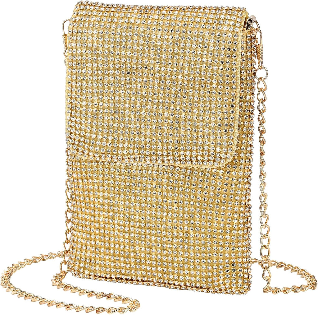 Crystal Gold Chain Clutch