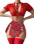 Coven Lingerie Set Schoolgirl Costume Mesh Sheer — Women's