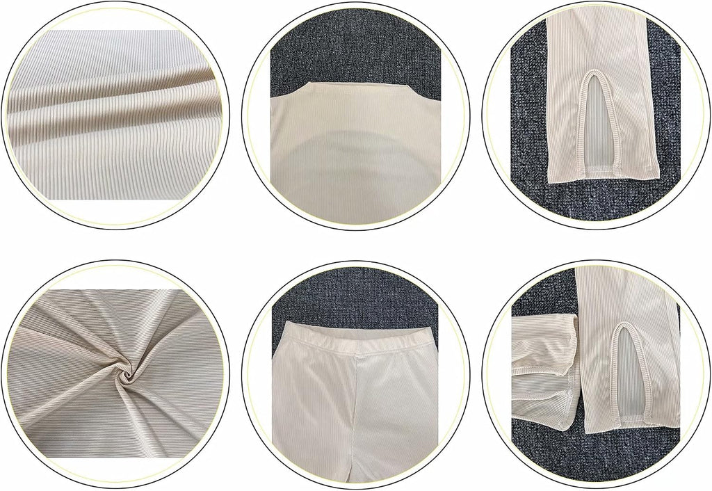 Ribbed Crop & Bodycon Pants Set