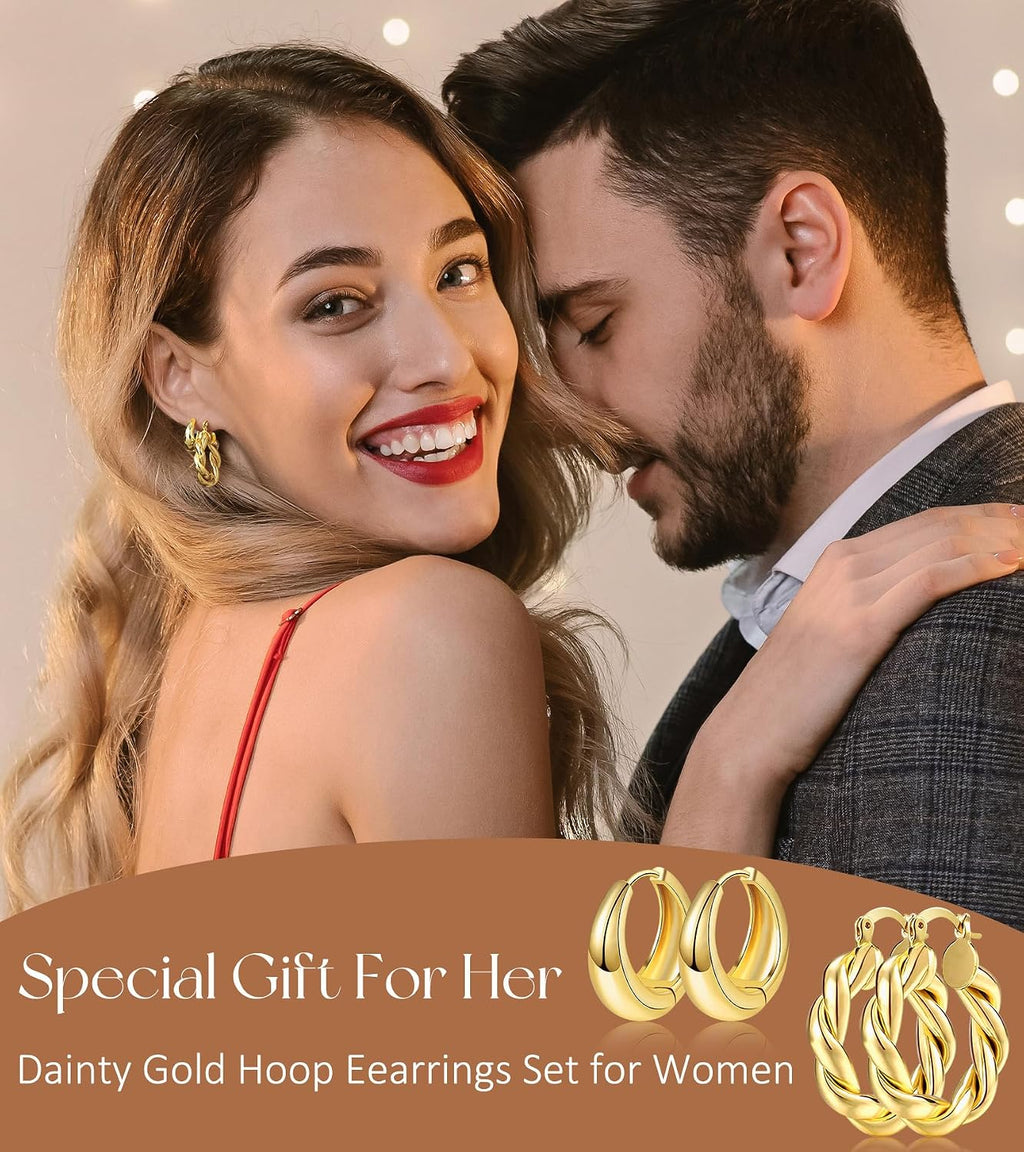 Heavyweight 18K Gold-Plated Hoop Earrings
