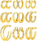 Heavyweight 18K Gold-Plated Hoop Earrings