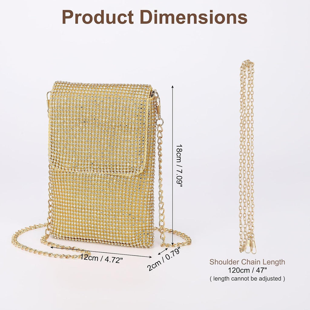 Crystal Gold Chain Clutch