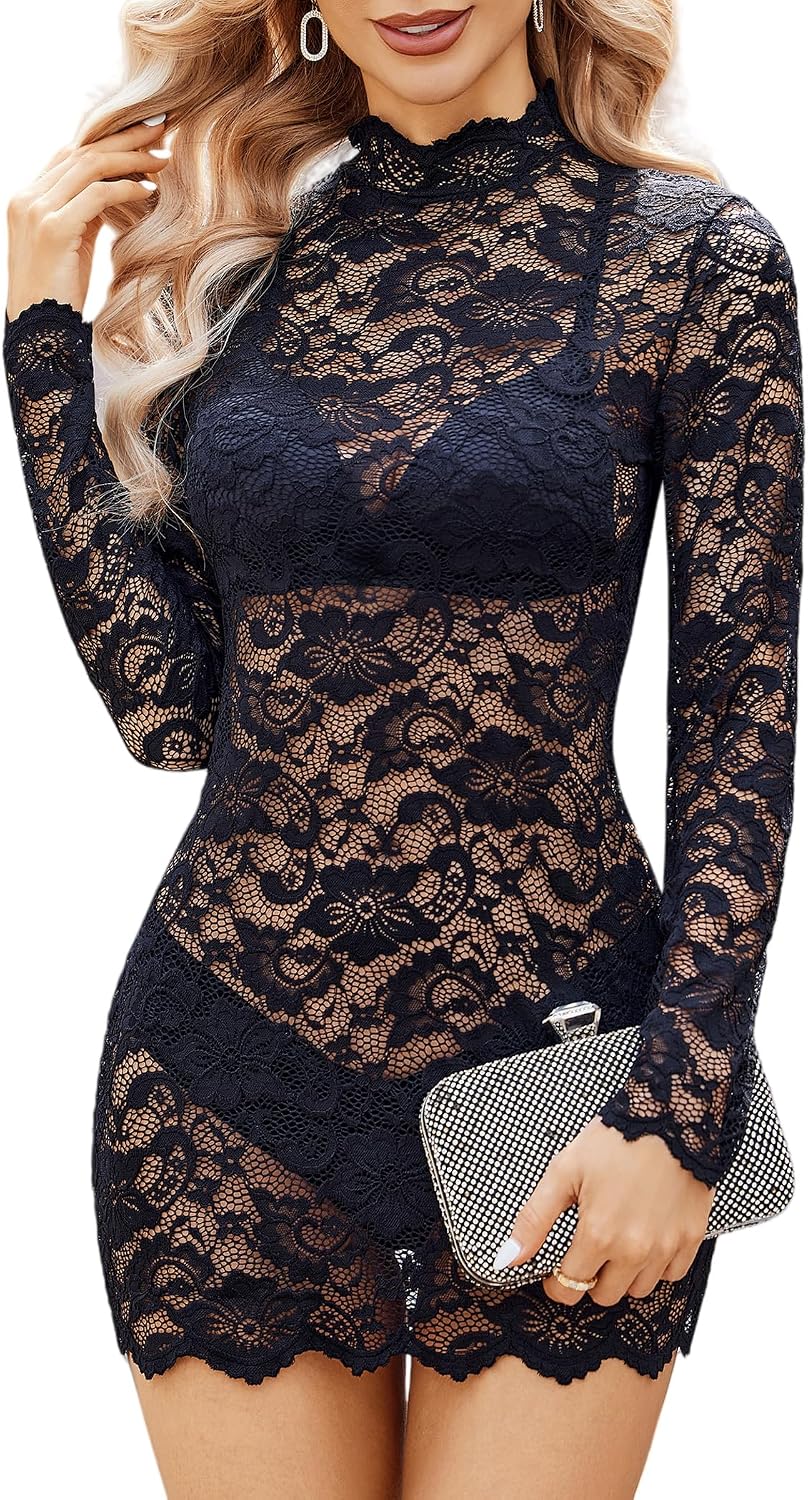 Lace See-Through Mini