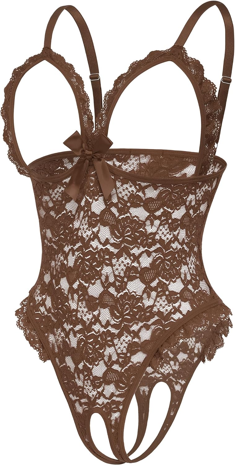 Boudoir One Piece Lingerie Teddy Ruffle V — Women's