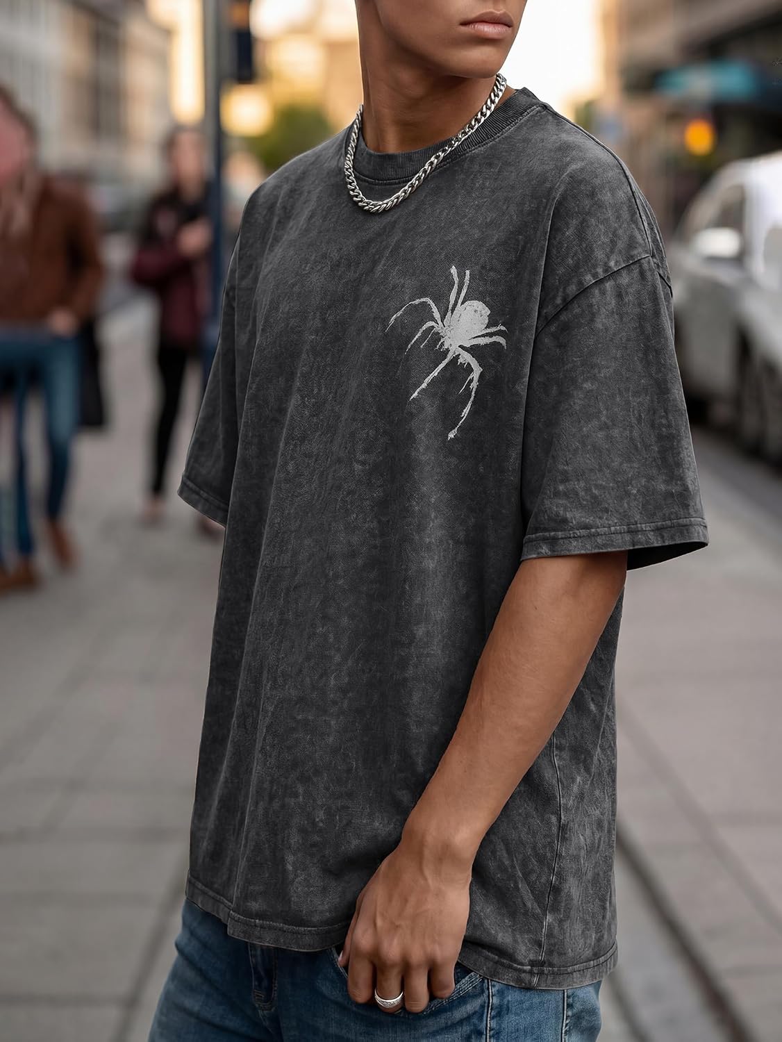 Uptown Y2k Baggy Shirts Graphic Tees Oversized — Men's