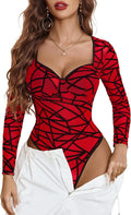 Pole Position Mesh Bodysuit Long Sleeve V Neck — Women's
