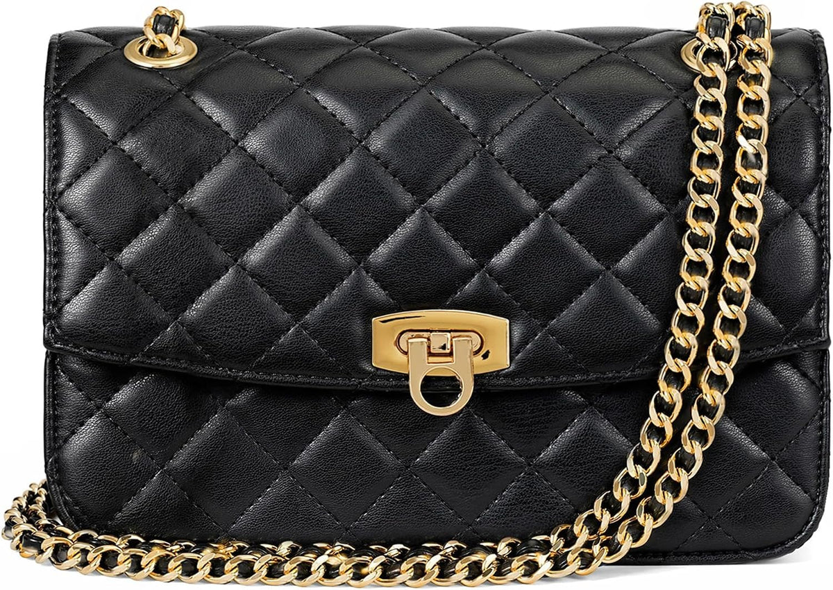 Gold Link Quilted Purse