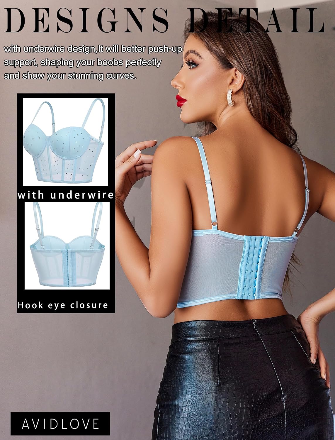 Lace Curfew Corset Tops Push Up Bustier lingerie — Women's
