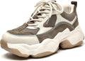Elevate Chunky Sneakers Lace Up Platform Leather — Women's