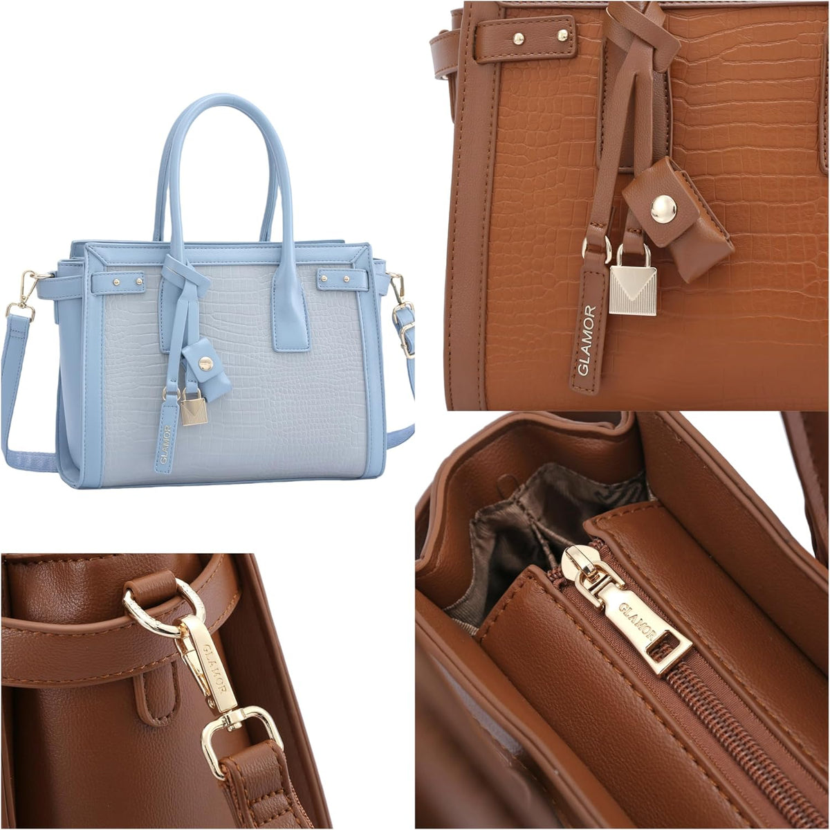 Runway Luxury Crocodile Pattern Handbag Lady Tote — Women's