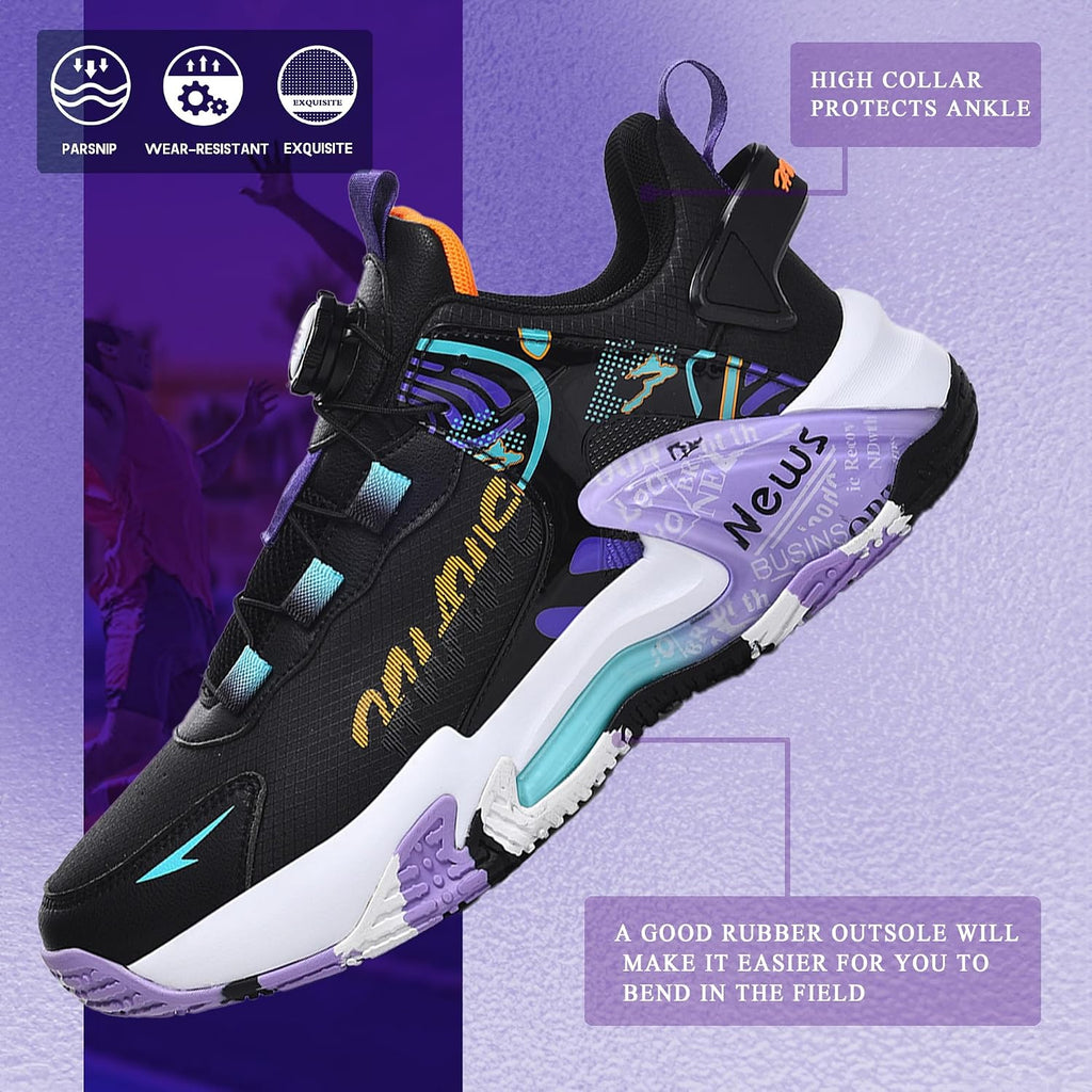 Stack Ready Basketball Shoes Non Slip Outdoor Sneakers — Men's
