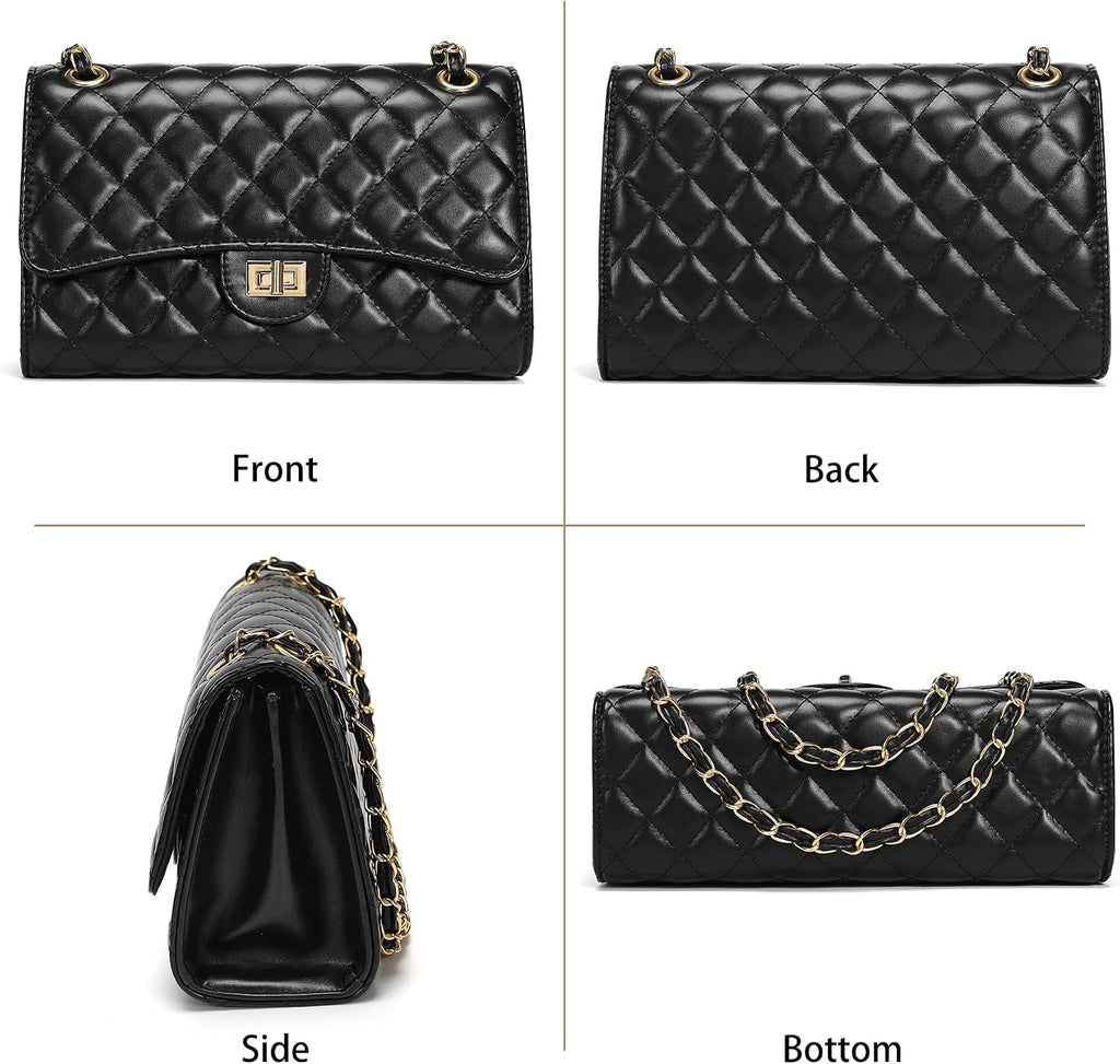 Grid Lock Quilted Crossbody